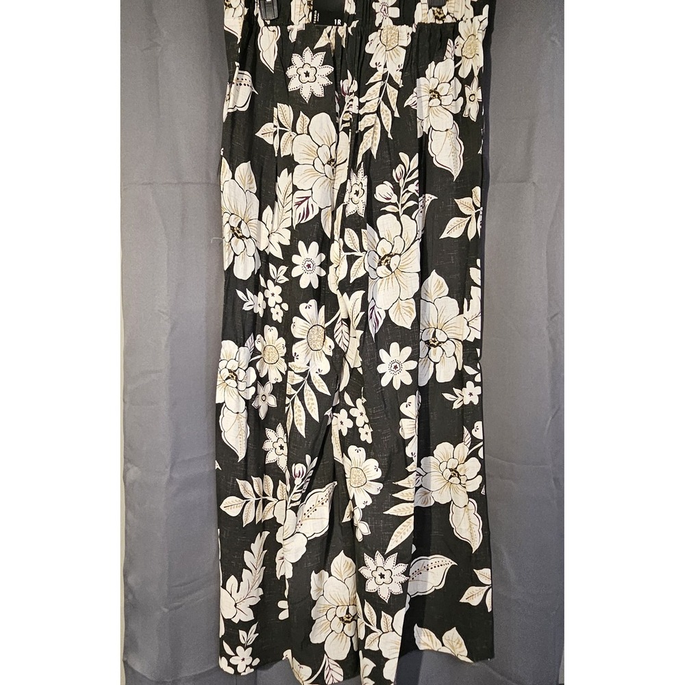 Torrid Sz 1 Wide Leg High Rise Pants Womens Carissa Floral Pull On NWT 43660376